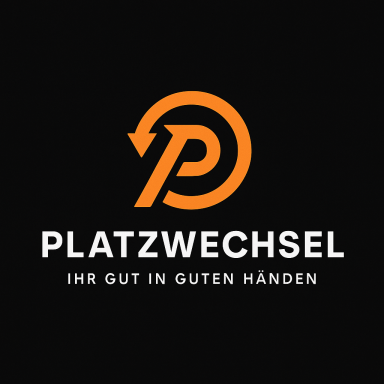 Logo der Umzugsfirma Platzwechsel mit Slogan "Ihr Gut in guten Händen